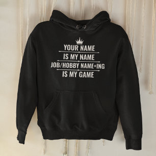 Sudadera Nombre de trabajo y afición divertida personaliza