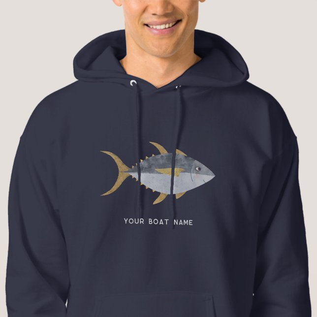 Sudadera Nombre del barco de pescado del atún (Subido por el creador)