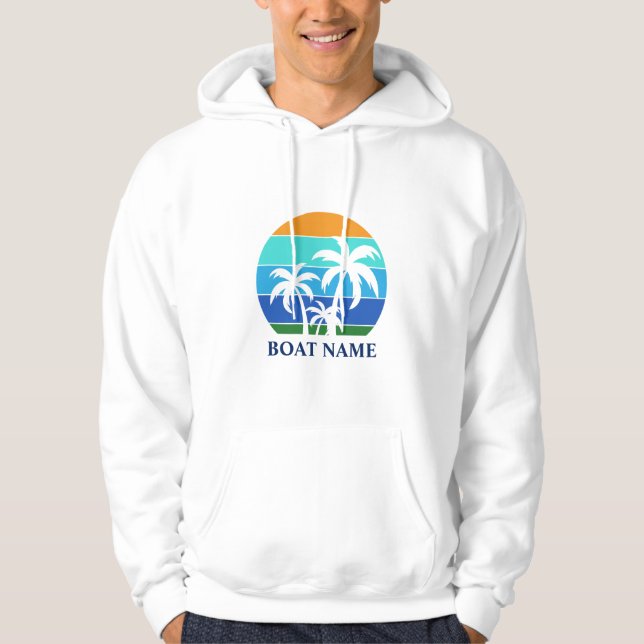 Sudadera Nombre del barco Sun Palm Trees (Anverso)