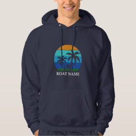 Sudadera Nombre del barco Sun Palm Trees Azul