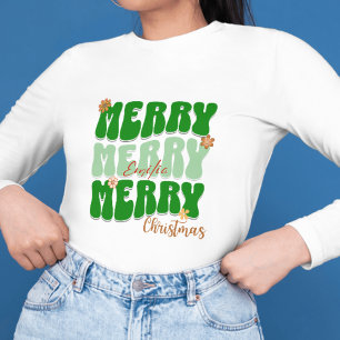 Sudadera Nombre del Boho de Navidad Retro Groovy Green Merr