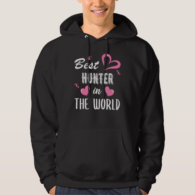 Sudadera Nombre del cazador, mejor cazador del mundo (Anverso)