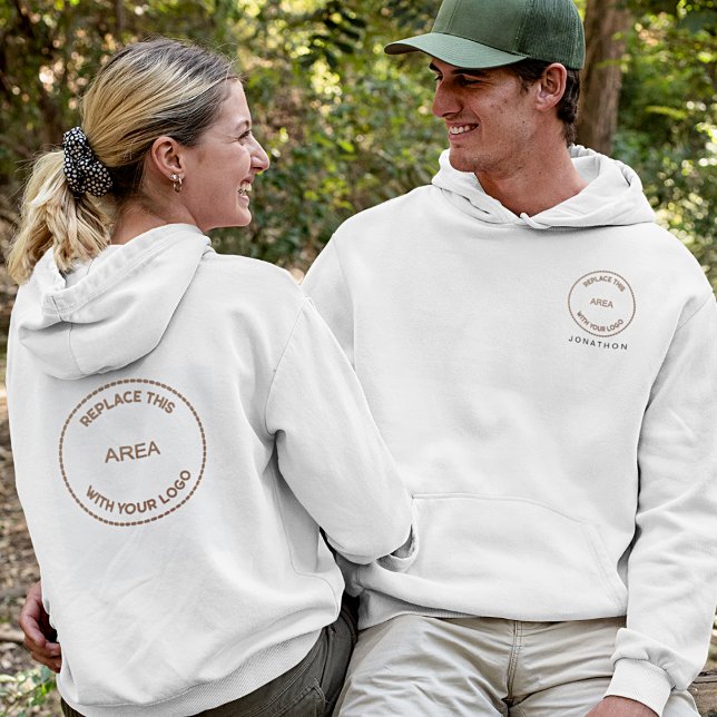 Sudadera Nombre del empleado Logotipo comercial retroceso (Subido por el creador)