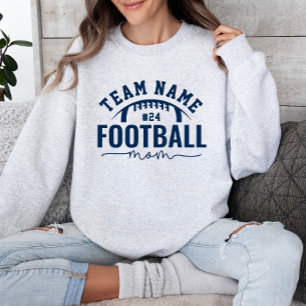 Sudadera Nombre del equipo de fútbol de mamá número Navy As
