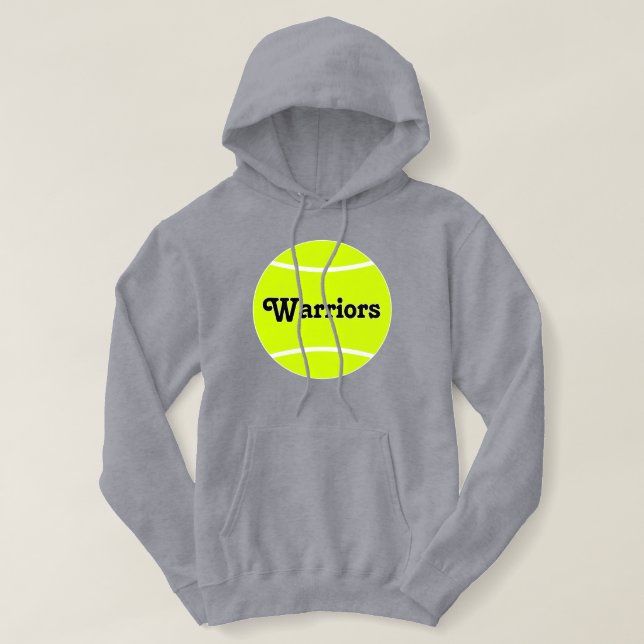 Sudadera Nombre del equipo de tenis personalizado o texto f (Diseño del anverso)