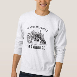 Sudadera Nombre Familiar Farmhouse Rústico Tractor Vintage