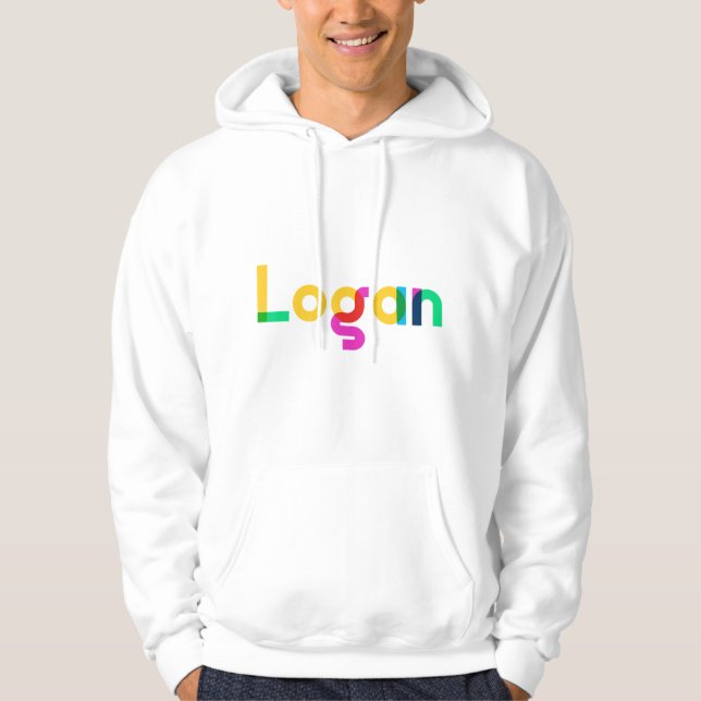 Sudadera Nombre Logan Para Niños Bebés Adultos Nombrados Lo (Anverso)