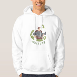 Sudadera Nombre moderno de pescador verde Ilustracion