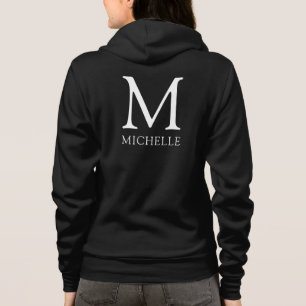 Sudadera Nombre Monograma Mujeres Delanteras Doble cara Neg