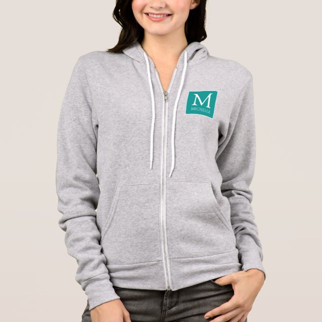 Sudadera Nombre Monograma Mujeres Doble cara Diseño Imprimi (Anverso)