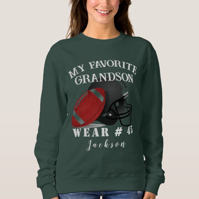 Sudadera Nombre personal de los abuelos del fútbol american (Anverso)