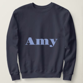 Sudadera Nombre personalizado Amy Blue Women's Sweatshirt