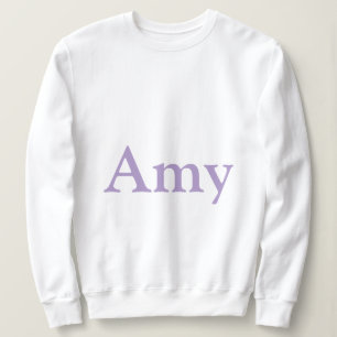 Sudadera Nombre personalizado Amy White Women's Sweatshirt