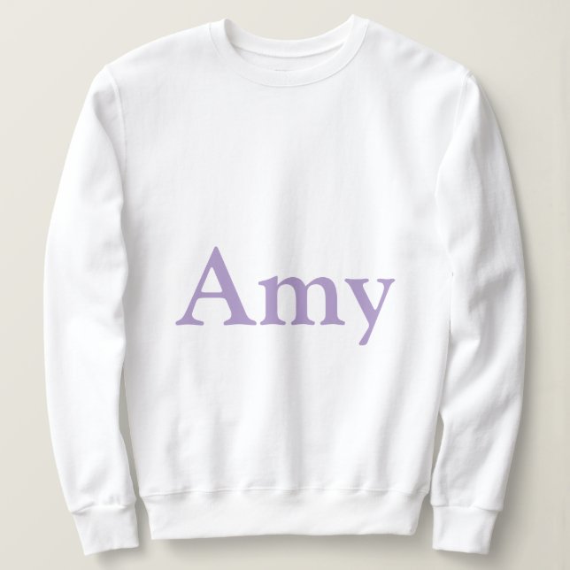 Sudadera Nombre personalizado Amy White Women's Sweatshirt (Anverso del diseño)