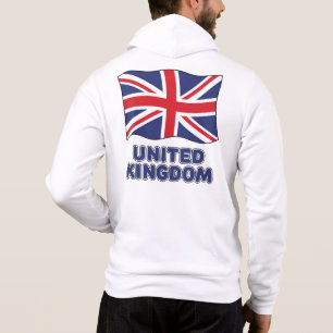 Sudadera Nombre personalizado Bandera de Reino Unido