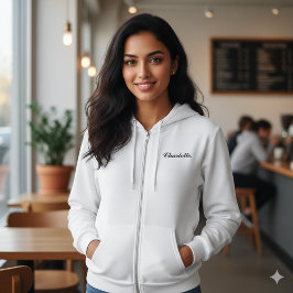 Sudadera Nombre personalizado Bella Canvas Zip Hoodie para 