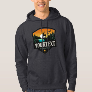 Sudadera NOMBRE Personalizado Caza de alce Atardecer salvaj