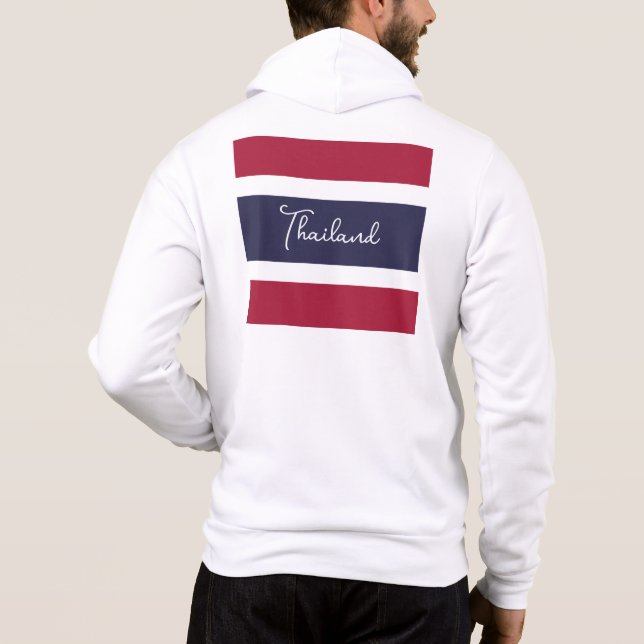Sudadera Nombre personalizado Colores de Tailandia (Reverso)