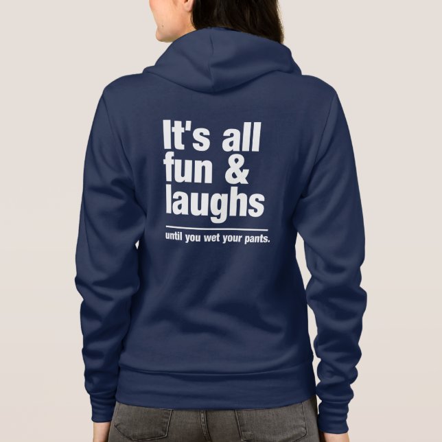 Sudadera Nombre personalizado de FUN & LAUGHS (Reverso)