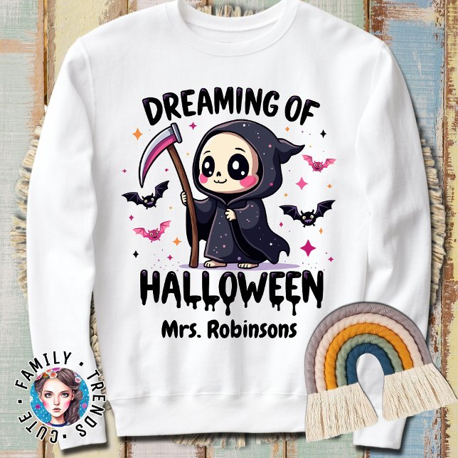 Sudadera Nombre personalizado de Kawaii soñando con Hallowe (Subido por el creador)