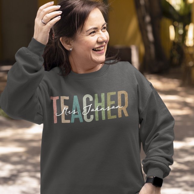 Sudadera Nombre personalizado de la apreciación del profeso (Subido por el creador)