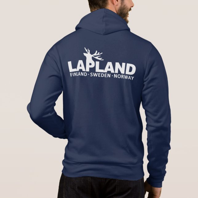 Sudadera Nombre personalizado de LAPLAND / texto (Reverso)