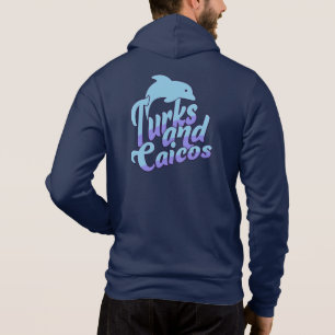 Sudadera Nombre personalizado delfín de Turcas y Caicos
