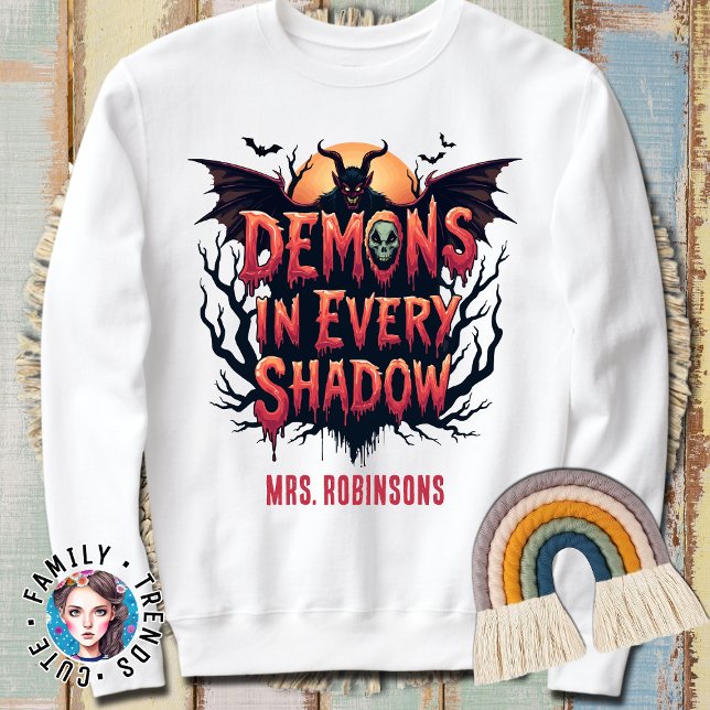 Sudadera Nombre personalizado Demon en cada halloween de so (Subido por el creador)