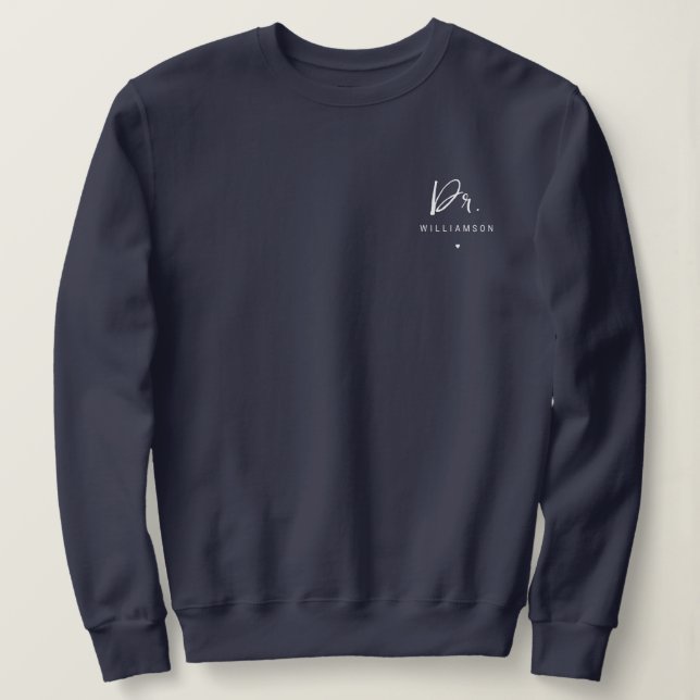 Sudadera Nombre personalizado Dr. Médica Regalos de graduac (Anverso del diseño)