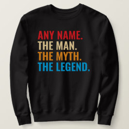Sudadera Nombre Personalizado El Hombre El Mito El Retro De