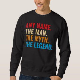 Sudadera Nombre Personalizado El Hombre El Mito El Retro De