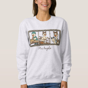 Sudadera Nombre personalizado Fisioterapeuta Ganso Retro Di