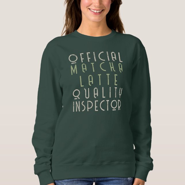 Sudadera Nombre Personalizado Funny Matcha Latte Lover Dice (Anverso)
