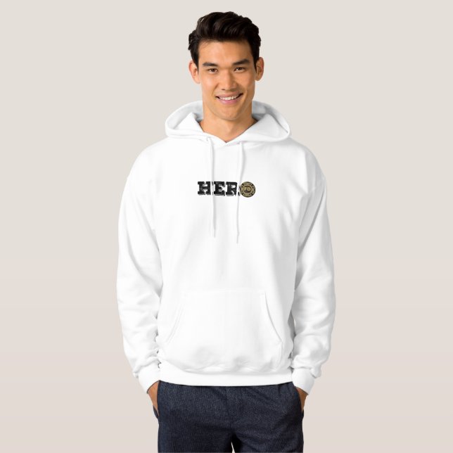 Sudadera Nombre personalizado, héroe de bomberos (Anverso completo)