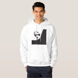Sudadera Nombre personalizado Hola Golf blanco y negro