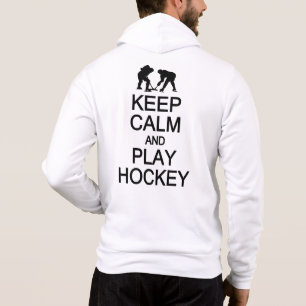 Sudadera Nombre personalizado Mantén la calma y juega hocke
