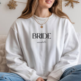 Sudadera Nombre personalizado 'Novia' Tipografía minimalist