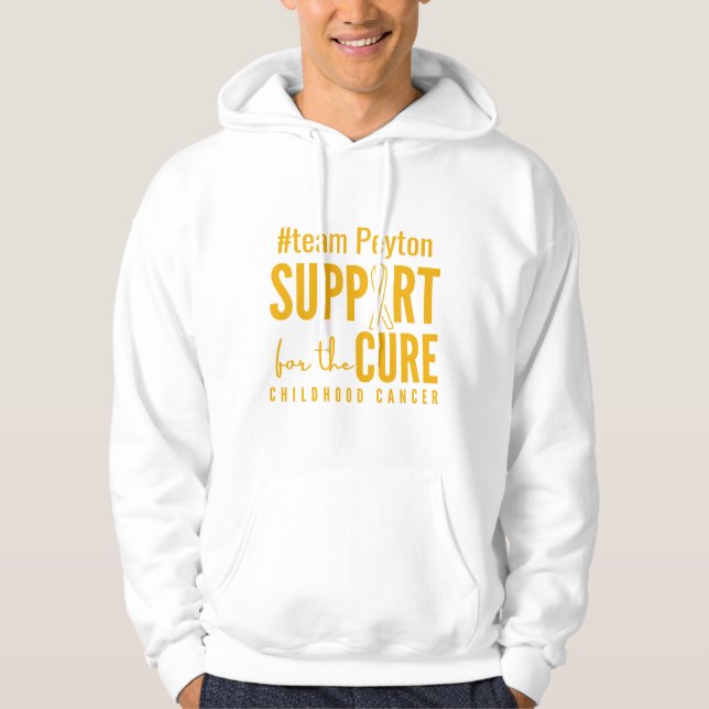 Sudadera nombre personalizado para cáncer infantil Pullover (Anverso)