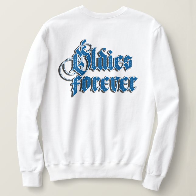 Sudadera Nombre personalizado para mujeres mayores para sie (Reverso del diseño)