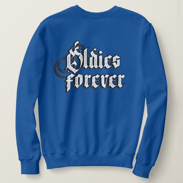 Sudadera Nombre personalizado para mujeres mayores para sie (Reverso del diseño)