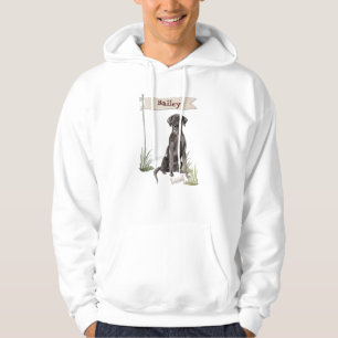 Sudadera Nombre personalizado perro labrador negro