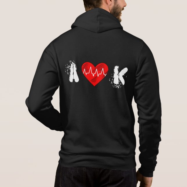 Sudadera Nombre personalizado que amo a mi novia negro mode (Reverso)