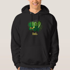 Sudadera Nombre personalizado St Patricks Day Shamrock Clov