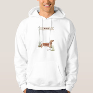 Sudadera Nombre personalizado Tan Dachshund Perro Mascota