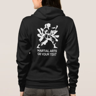 Sudadera Nombre personalizado y artes marciales de texto