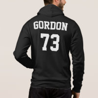 Nombre y número personalizado atlético