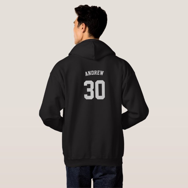 Sudadera Nombre Y Número Personalizado Del Fútbol De Fútbol (Reverso completo)