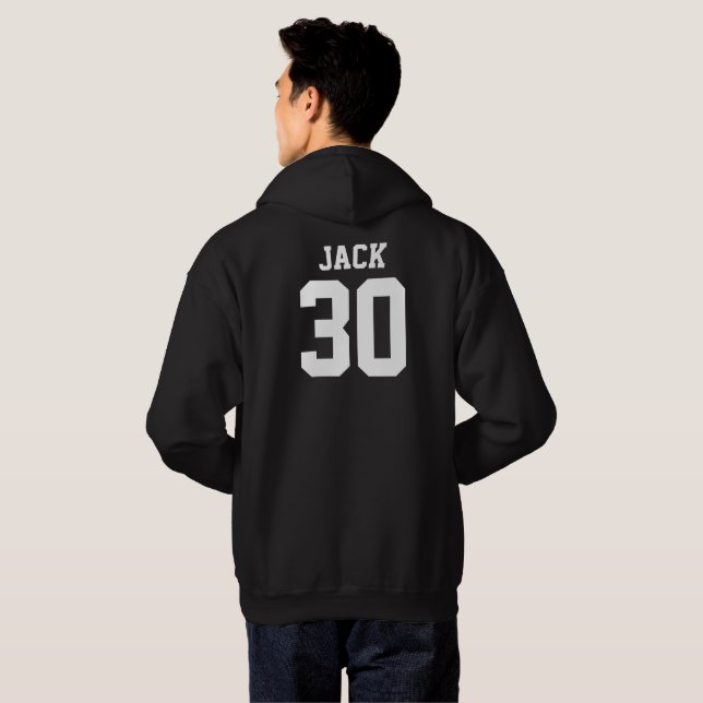 Sudadera Nombre Y Número Personalizado Del Fútbol De Fútbol (Reverso completo)