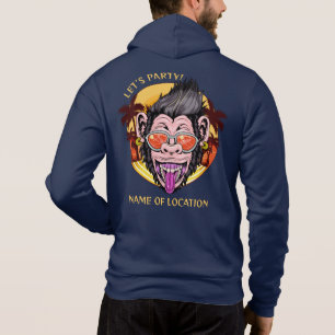 Sudadera Nombre y texto personalizados del mono de playa