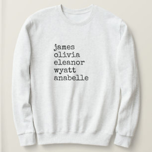 Sudadera Nombres de nietos personalizados regalo para abuel